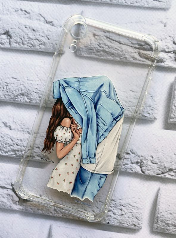 Чохол з потовщеними кутами на iPhone XR рельєфний дизайн Поцілунок принт 33