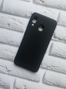 Силіконовий матовий чохол для Samsung Galaxy А30 (2019) / А20 (2019) Чорний
