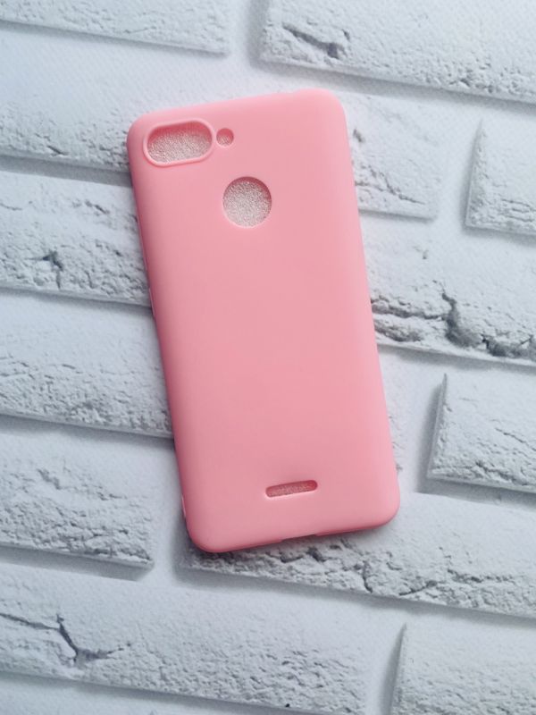 Силіконовий матовий чохол для Xiaomi Redmi 6 Рожевий