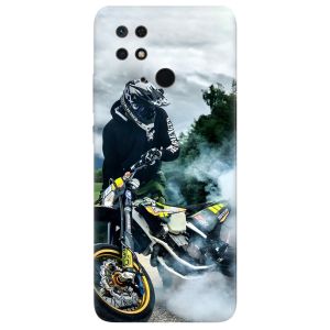 Чохол на Xiaomi Redmi 10C рельефный дизайн Мото драйв принт 68