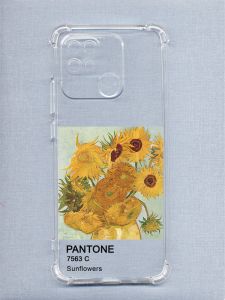 Чохол з потовщеними кутами на Xiaomi Redmi 10C рельєфний дизайн Соняхи принт 81