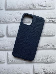 Силіконовий чохол, обтягнутий тканиною, для iPhone 11 Pro (5.8) Синій