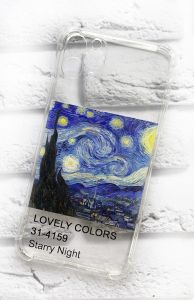 Чохол з потовщеними кутами на iPhone 11 Pro Max (6.5) рельєфний дизайн Зоряна ніч принт 74