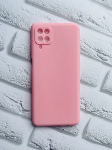 Силіконовий матовий чохол для Samsung Galaxy A12 Рожевий