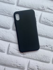 Силіконовий матовий чохол для iPhone X / Xs Чорний