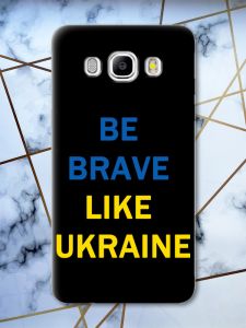 Матовий чорний чохол на Samsung Galaxy J5(2016) J510 патріотичний дизайн Сміливість принт 5