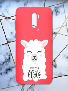 Матовий червоний чохол на Xiaomi Redmi Note 8 Pro рельєфний дизайн Лама принт 94