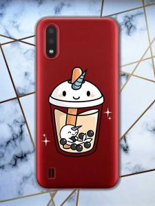 Прозорий чохол для Samsung Galaxy A01  дизайн Коктейль Єдиноріг принт 96