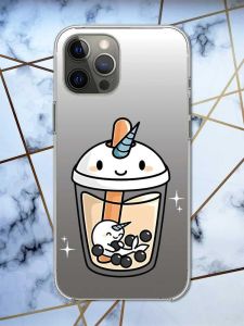 Прозорий чохол на iPhone 12 Pro Max дизайн Коктейль Єдиноріг принт 96