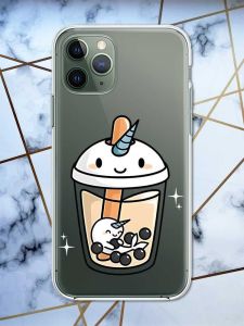 Прозорий чохол на iPhone 12 / 12 Pro дизайн Коктейль Єдиноріг принт 96