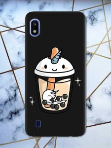 Матовий чорний чохол на Samsung Galaxy А10 (2019) А105 дизайн Коктейль Єдиноріг принт 96
