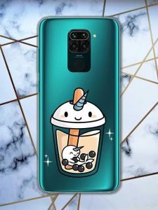 Прозорий чохол на Xiaomi Redmi Note 9  дизайн Коктейль Єдиноріг принт 96