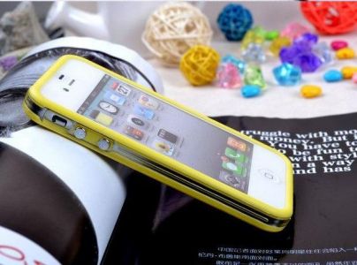 Бампер із прозорою серединою для iPhone 5 / 5s Жовтий