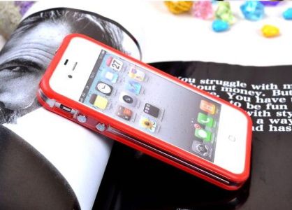 Бампер із прозорою серединою для iPhone 5 / 5s Червоний