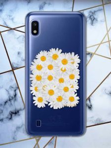 Чохол на Samsung Galaxy A10 (2019) A105 рельєфний дизайн Букет ромашок принт 40