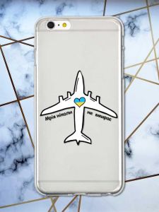 Прозорий чохол на iPhone 6+/6 Plus патріотичний дизайн Мрія ніколи не помирає принт 1