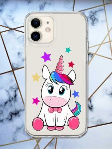Прозорий чохол на iPhone 12 mini дизайн Єдиноріг принт 102