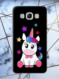 Матовий чорний чохол на Samsung Galaxy J5(2016) J510 дизайн Єдиноріг принт 102