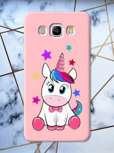 Матовий рожевий чохол на Samsung Galaxy J5(2016) J510 дизайн Єдиноріг принт 102