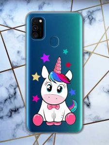 Прозорий чохол на Samsung Galaxy M30s/М21  дизайн Єдиноріг принт 102