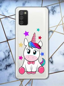 Прозорий чохол для Samsung Galaxy A02s  дизайн Єдиноріг принт 102