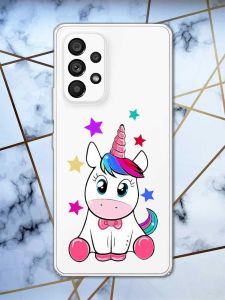 Прозорий чохол на Samsung Galaxy A53  дизайн Єдиноріг принт 102