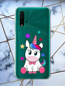 Прозорий чохол на Xiaomi Redmi 9T  дизайн Єдиноріг принт 102