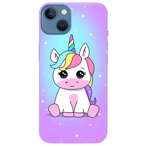 Матовий чохол на Apple iPhone 13 дизайн Єдиноріг принт 103