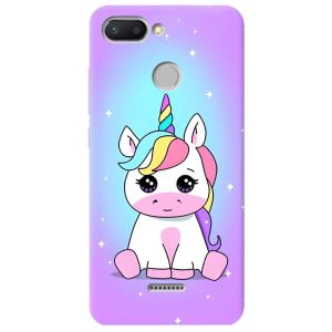 Матовий чохол на Xiaomi Redmi 6  дизайн Єдиноріг принт 103