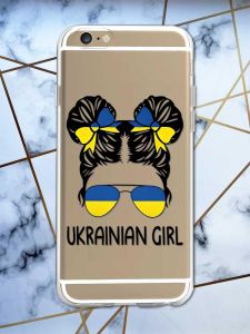 Прозорий чохол на iPhone 6/6s :: Українська дівчина (принт 113)