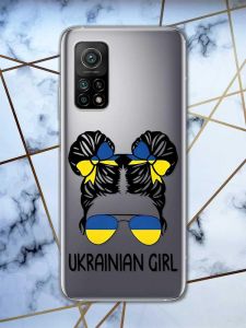 Прозорий чохол на Xiaomi Mi 10T / Mi 10T Pro патріотичний дизайн Українська дівчина принт 113