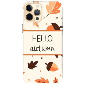 Чохол на iPhone 12 Pro Max дизайн Привіт, осінь принт 109