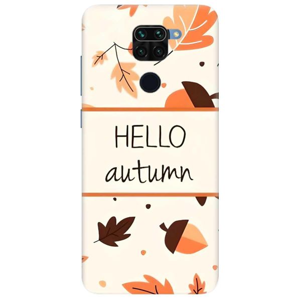 Чохол на Xiaomi Redmi Note 9 дизайн Привіт, осінь принт 109