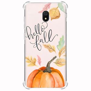 Чохол з потовщеними кутами на Xiaomi Redmi 8A дизайн Привіт, осінь принт 111