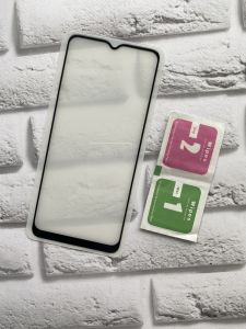 Захисне скло 3D для Samsung A03s Чорна рамка