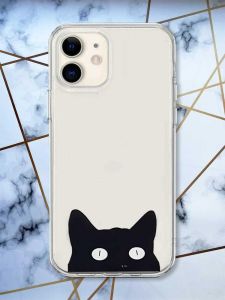 Прозорий чохол на iPhone 12 mini дизайн Котик принт 119