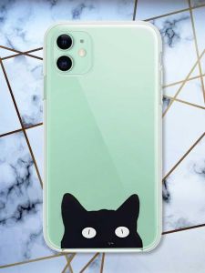 Прозорий чохол на Apple iPhone 11 (6,1) дизайн Котик принт 119