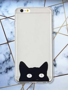 Прозорий чохол на iPhone 6+/6 Plus Котик принт 119