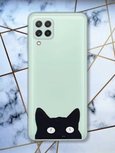 Прозорий чохол на Samsung Galaxy A22 4G / M22 / M32 Котик принт 119