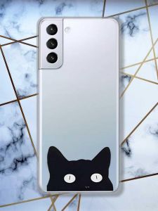 Прозорий чохол для Samsung Galaxy S21 (G991)  дизайн Котик принт 119