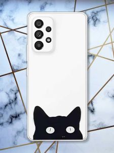 Прозорий чохол на Samsung Galaxy A53  дизайн Котик принт 119