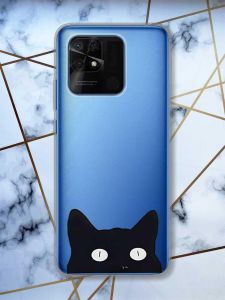 Прозорий чохол на Xiaomi Redmi 10C дизайн Котик принт 119