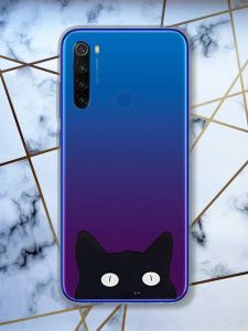 Прозорий чохол на Xiaomi Redmi Note 8T  дизайн Котик принт 119