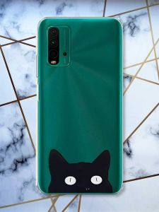 Прозорий чохол на Xiaomi Redmi 9T  дизайн Котик принт 119