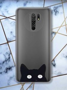 Прозорий чохол на Xiaomi Redmi 9 дизайн Котик принт 119