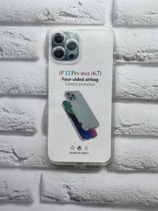 Прозорий силіконовий чохол із захистом камери для iPhone 12 Pro Max