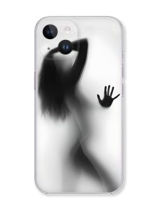Чохол із захистом камери на iPhone 14 :: Силует дівчини (принт 66)