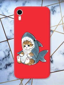 Матовий червоний чохол на Apple iPhone XR Кошеня принт 120