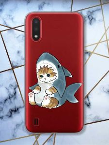 Прозорий чохол для Samsung Galaxy A01  Кошеня принт 120