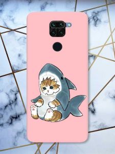 Матовий рожевий чохол на Xiaomi Redmi Note 9 Кошеня принт 120